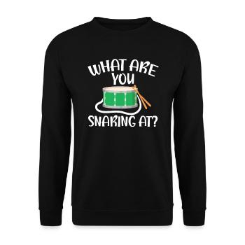 Batteur Instrument de musique Musicien Joueur de batterie - Sweat-shirt Unisexe - noir - Devant - Alina (178cm) & Michal (187cm)