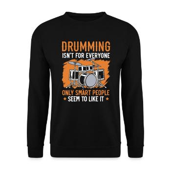 Drummer Musical Instrument Musician Drum Player - Unisex Sweatshirt - black - Front - Alina (178cm) & Michal (187cm)