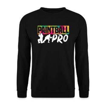 Paintball Paint Gun Paintball Player Paintballer - Unisex Sweatshirt - black - Front - Alina (178cm) & Michal (187cm)