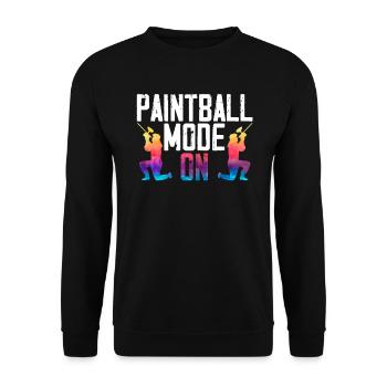 Paintball Mode On Paint Gun Paintball Paintballer - Unisex Sweatshirt - black - Front - Alina (178cm) & Michal (187cm)