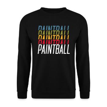 Paintball Paint Gun Paintball Player Paintballer - Unisex Sweatshirt - black - Front - Alina (178cm) & Michal (187cm)