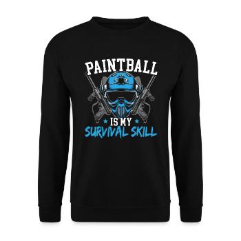 Paintball Paint Gun Paintball Player Paintballer - Unisex Sweatshirt - black - Front - Alina (178cm) & Michal (187cm)