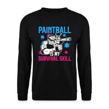 Paintball Paint Gun Paintball Player Paintballer - Unisex Sweatshirt - black - Front - Alina (178cm) & Michal (187cm)