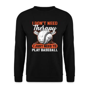 Baseball-Liebhaber Baseballspieler Baseball-Trainer - Unisex Pullover - Schwarz - Vorne - Alina (178cm) & Michal (187cm)