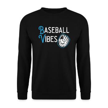 Amateur de baseball Joueur de baseball Entraîneur de baseball - Sweat-shirt Unisexe - noir - Devant - Alina (178cm) & Michal (187cm)