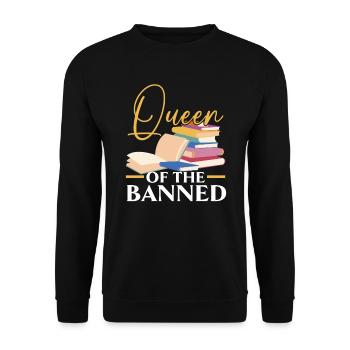 Read Banned Books Bookworm Book Lover Bibliophile - Unisex Sweatshirt - black - Front - Alina (178cm) & Michal (187cm)