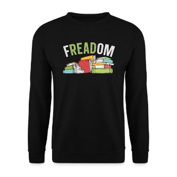 Read Banned Books Bookworm Book Lover Bibliophile - Unisex Sweatshirt - black - Front - Alina (178cm) & Michal (187cm)