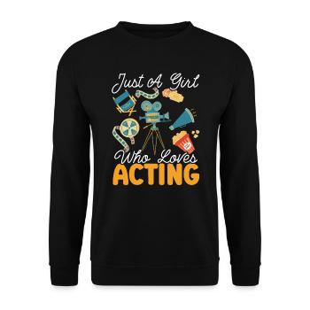 Theaterprobe Darsteller Künstler Schauspielerin Schauspieler - Unisex Pullover - Schwarz - Vorne - Alina (178cm) & Michal (187cm)