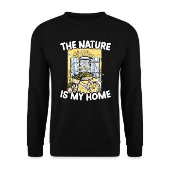 Cottagecore Champignon Esthétique Conservation de la nature - Sweat-shirt Unisexe - noir - Devant - Alina (178cm) & Michal (187cm)