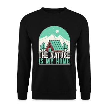 Cottagecore Champignon Esthétique Conservation de la nature - Sweat-shirt Unisexe - noir - Devant - Alina (178cm) & Michal (187cm)