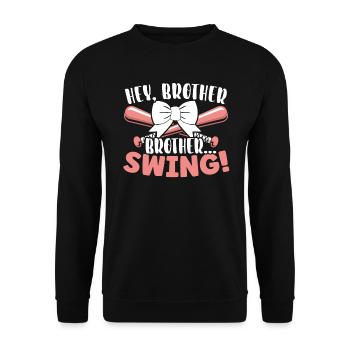 Baseball-Liebhaber Baseballspieler Baseball-Trainer - Unisex Pullover - Schwarz - Vorne - Alina (178cm) & Michal (187cm)