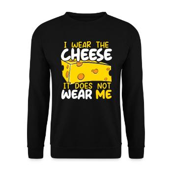 Je porte le fromage Il ne me porte pas de nourriture au fromage - Sweat-shirt Unisexe - noir - Devant - Alina (178cm) & Michal (187cm)