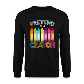 Faites semblant d’être un amoureux du crayon Coloriage Dessin Couleur - Sweat-shirt Unisexe - noir - Devant - Alina (178cm) & Michal (187cm)