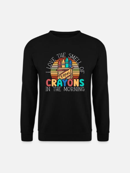 J’aime l’odeur des crayons de couleur du matin - Sweat-shirt Unisexe - noir