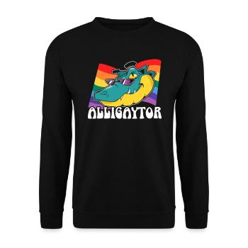 Gay Rights Rainbow Pride Month LGBTQ Gay Pride - Unisex Pullover - Schwarz - Vorne - Alina (178cm) & Michal (187cm)