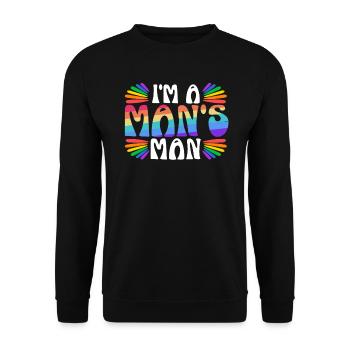 Gay Rights Rainbow Pride Month LGBTQ Gay Pride - Unisex Pullover - Schwarz - Vorne - Alina (178cm) & Michal (187cm)