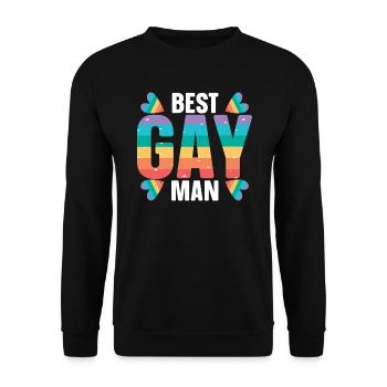 Gay Rights Rainbow Pride Month LGBTQ Gay Pride - Unisex Pullover - Schwarz - Vorne - Alina (178cm) & Michal (187cm)