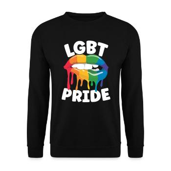 Gay Rights Rainbow Pride Month LGBTQ Gay Pride - Unisex Pullover - Schwarz - Vorne - Alina (178cm) & Michal (187cm)