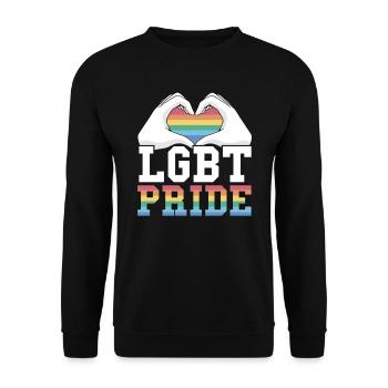 Gay Rights Rainbow Pride Month LGBTQ Gay Pride - Unisex Pullover - Schwarz - Vorne - Alina (178cm) & Michal (187cm)