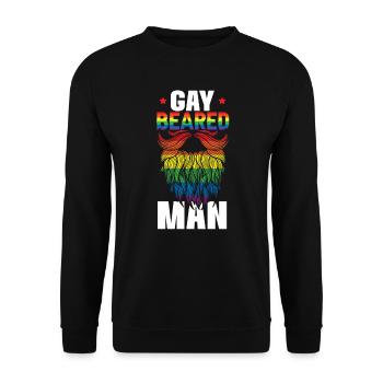 Gay Rights Rainbow Pride Month LGBTQ Gay Pride - Unisex Sweatshirt - black - Front - Alina (178cm) & Michal (187cm)