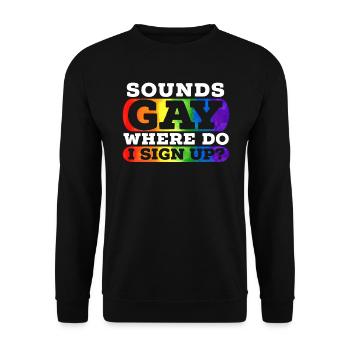 Gay Rights Rainbow Pride Month LGBTQ Gay Pride - Unisex Pullover - Schwarz - Vorne - Alina (178cm) & Michal (187cm)