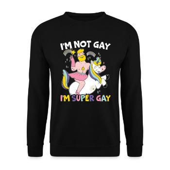Gay Rights Rainbow Pride Month LGBTQ Gay Pride - Unisex Sweatshirt - black - Front - Alina (178cm) & Michal (187cm)