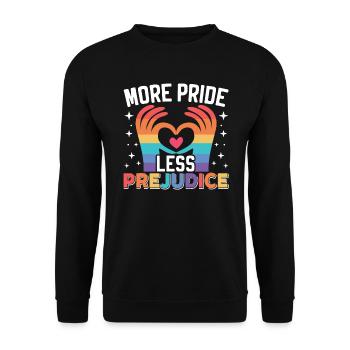 More Pride Less Prejudice Rainbow LGBTQ Gay Pride - Unisex Sweatshirt - black - Front - Alina (178cm) & Michal (187cm)