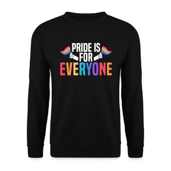La fierté est pour tout le monde Mois arc-en-ciel LGBTQ Gay - Sweat-shirt Unisexe - noir - Devant - Alina (178cm) & Michal (187cm)