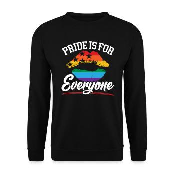 La fierté est pour tout le monde Mois arc-en-ciel LGBTQ Gay - Sweat-shirt Unisexe - noir - Devant - Alina (178cm) & Michal (187cm)