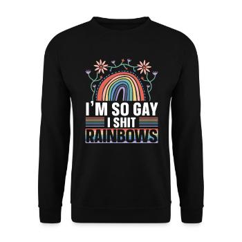 Gay Rights Rainbow Pride Month LGBTQ Gay Pride - Unisex Pullover - Schwarz - Vorne - Alina (178cm) & Michal (187cm)