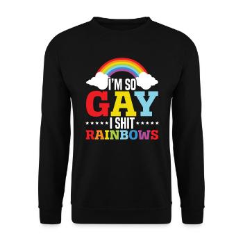 Gay Rights Rainbow Pride Month LGBTQ Gay Pride - Unisex Sweatshirt - black - Front - Alina (178cm) & Michal (187cm)