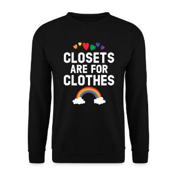 Closets Are For Clothes Rainbow Pride Month LGBTQ - Unisex Sweatshirt - black - Front - Alina (178cm) & Michal (187cm)
