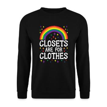 Closets Are For Clothes Rainbow Pride Month LGBTQ - Unisex Sweatshirt - black - Front - Alina (178cm) & Michal (187cm)
