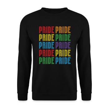 Gay Rights Rainbow Pride Month LGBTQ Pride Parade - Unisex Sweatshirt - black - Front - Alina (178cm) & Michal (187cm)