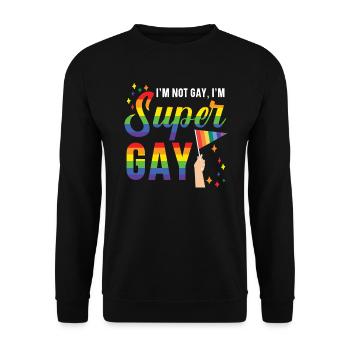 Gay Rights Rainbow Pride Month LGBTQ Pride Parade - Unisex Sweatshirt - black - Front - Alina (178cm) & Michal (187cm)