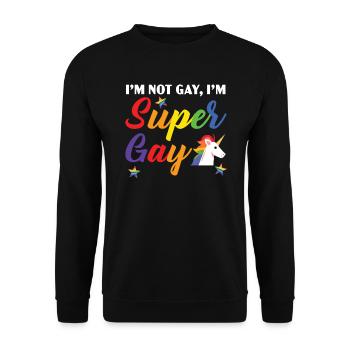 Gay Rights Rainbow Pride Month LGBTQ Pride Parade - Unisex Sweatshirt - black - Front - Alina (178cm) & Michal (187cm)