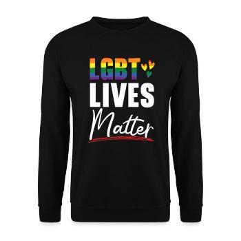 LGBT Vibes Matter Rainbow Pride Mois LGBTQ Gay - Sweat-shirt Unisexe - noir - Devant - Alina (178cm) & Michal (187cm)