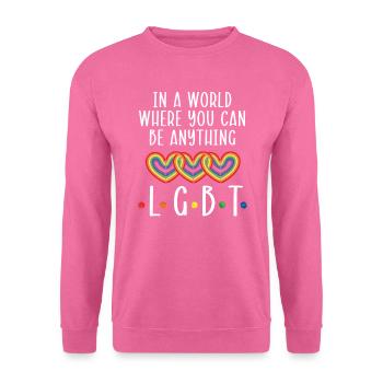 Gay Rights Rainbow Pride LGBTQ Gay Pride Parade - Unisex Pullover - Pink - Vorne