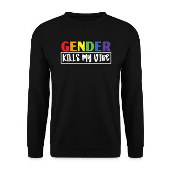 Gay Rights Rainbow Pride LGBTQ Gay Pride Parade - Unisex Sweatshirt - black - Front - Alina (178cm) & Michal (187cm)