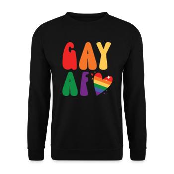 Gay Rights Rainbow Pride LGBTQ Gay Pride Parade - Unisex Sweatshirt - black - Front - Alina (178cm) & Michal (187cm)