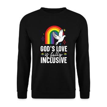 Gay Rights Rainbow Pride LGBTQ Gay Pride Parade - Unisex Pullover - Schwarz - Vorne - Alina (178cm) & Michal (187cm)