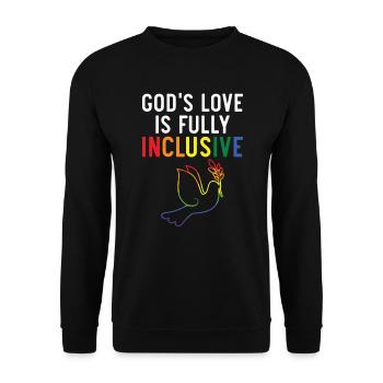 Gay Rights Rainbow Pride LGBTQ Gay Pride Parade - Unisex Pullover - Schwarz - Vorne - Alina (178cm) & Michal (187cm)