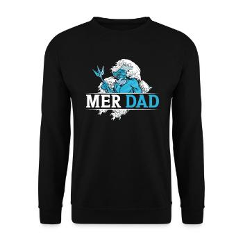 Mermaid Security Meilleur papa de tous les temps Fête des pères Sirène - Sweat-shirt Unisexe - noir - Devant - Alina (178cm) & Michal (187cm)