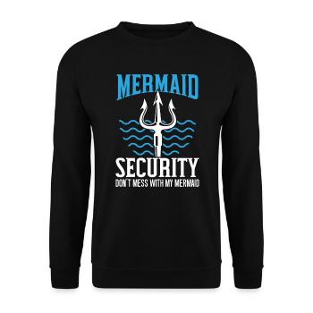 Mermaid Security Meilleur papa de tous les temps Fête des pères Sirène - Sweat-shirt Unisexe - noir - Devant - Alina (178cm) & Michal (187cm)