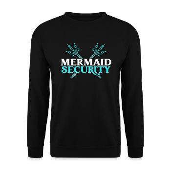 Mermaid Security Meilleur papa de tous les temps Fête des pères Sirène - Sweat-shirt Unisexe - noir - Devant - Alina (178cm) & Michal (187cm)