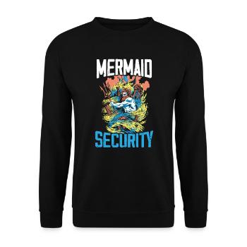 Mermaid Security Meilleur papa de tous les temps Fête des pères Sirène - Sweat-shirt Unisexe - noir - Devant - Alina (178cm) & Michal (187cm)