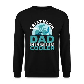 Triathlon Athlet Triathlet Schwimmen Radfahren Laufen - Unisex Pullover - Schwarz - Vorne - Alina (178cm) & Michal (187cm)
