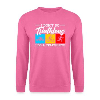Triathlon Athlet Triathlet Schwimmen Radfahren Laufen - Unisex Pullover - Pink - Vorne