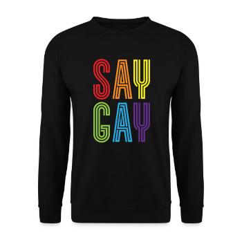 Gay Rights Rainbow Pride Month LGBTQ Gay Pride - Unisex Pullover - Schwarz - Vorne - Alina (178cm) & Michal (187cm)