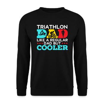 Triathlon Athlet Triathlet Schwimmen Radfahren Laufen - Unisex Pullover - Schwarz - Vorne - Alina (178cm) & Michal (187cm)